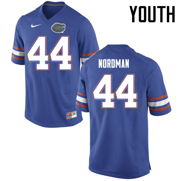 Youth Florida Gators #44 Tucker Nordman College Football Jerseys Sale-Blue - Click Image to Close